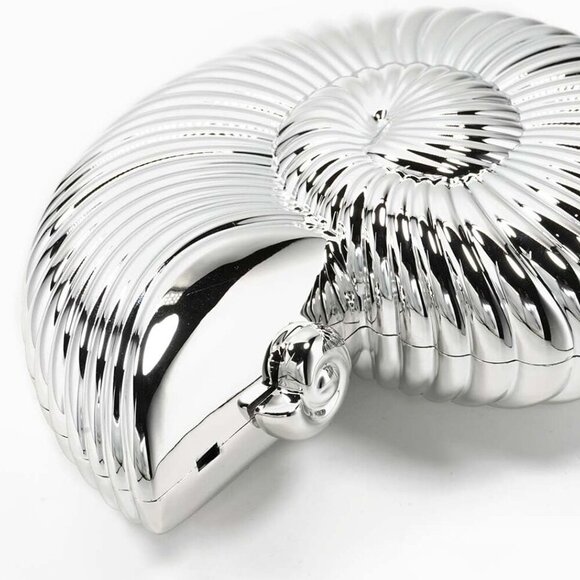 Gold Evening Purses and Clutches for Women Seashell Crossbody Shiny Bag Chain - Picture 2 of 4